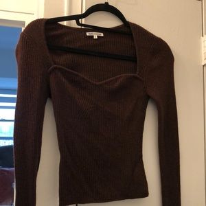 Reformation Glenna Cashmere Sweater Brown Size S
